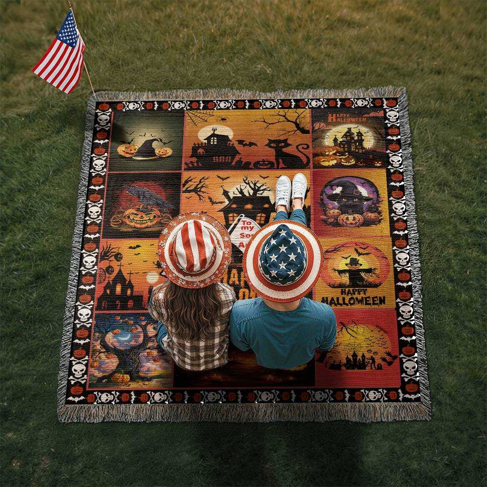 heirloom photo woven blanket