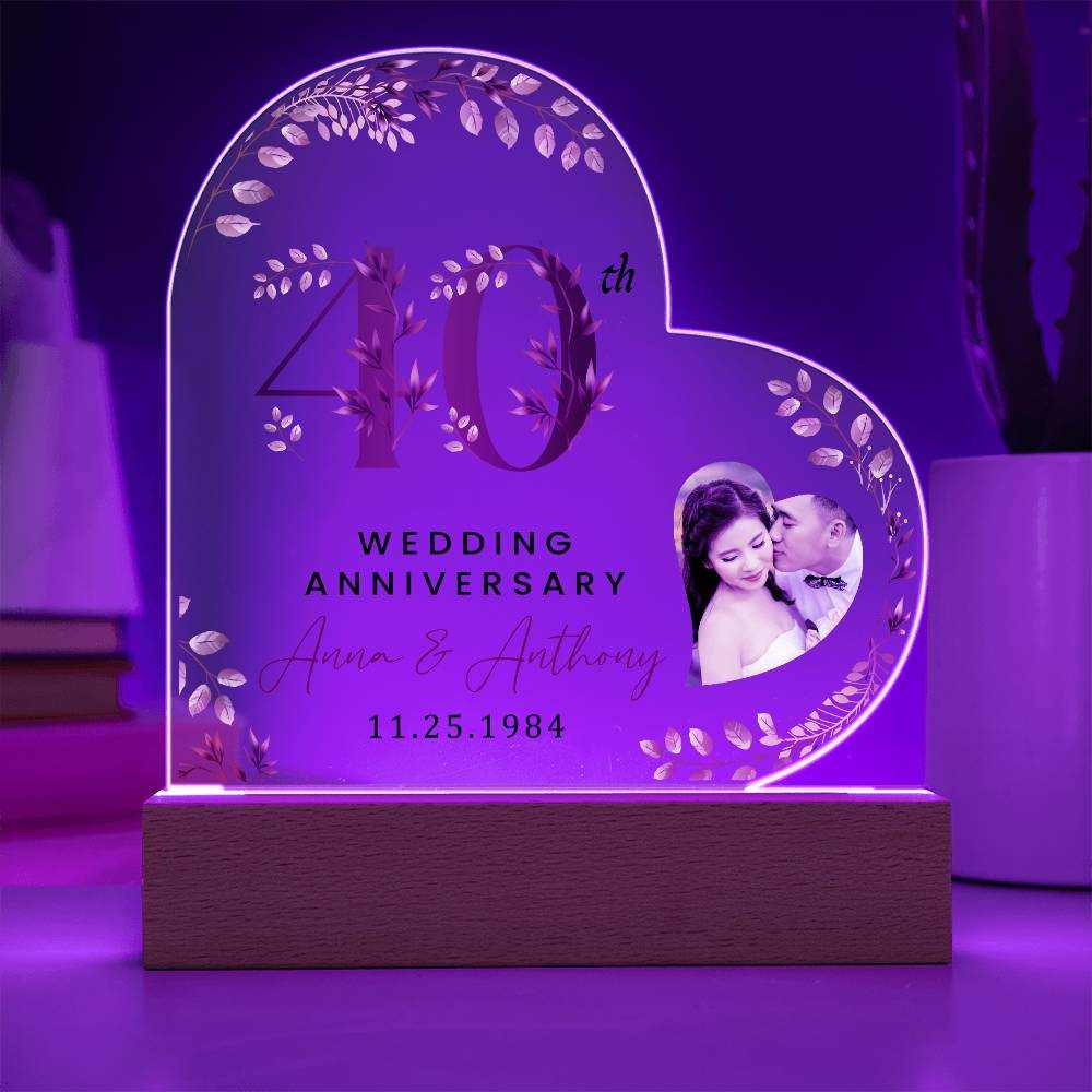Personalized clear Acrylic Heart Plaque