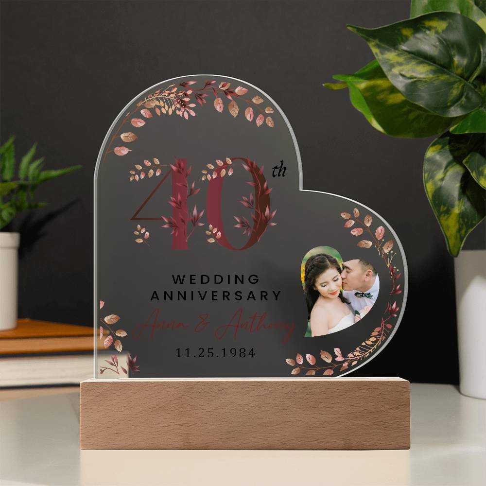 Personalized clear Acrylic Heart Plaque