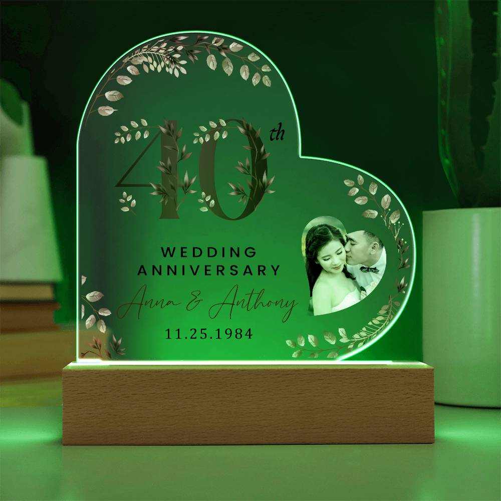 Personalized clear Acrylic Heart Plaque
