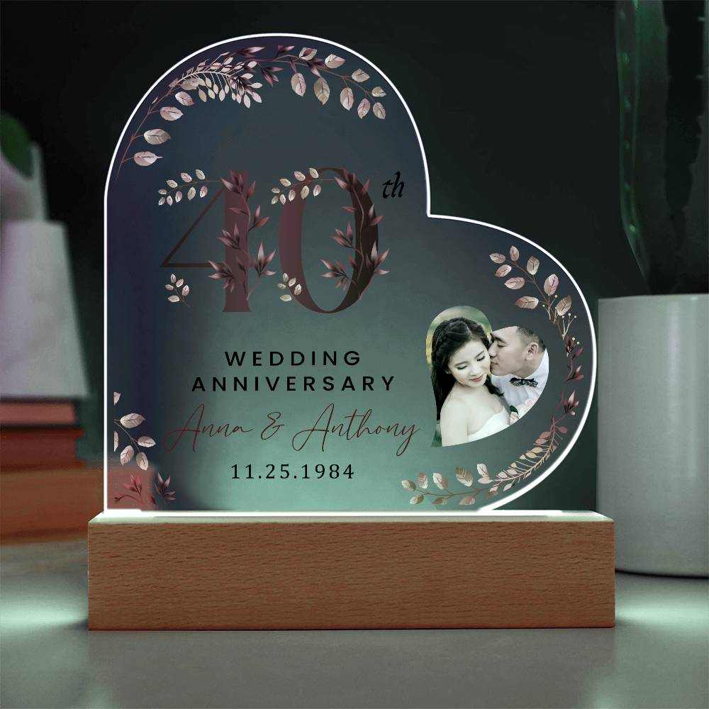 Personalized clear Acrylic Heart Plaque