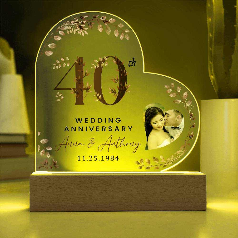 Personalized clear Acrylic Heart Plaque