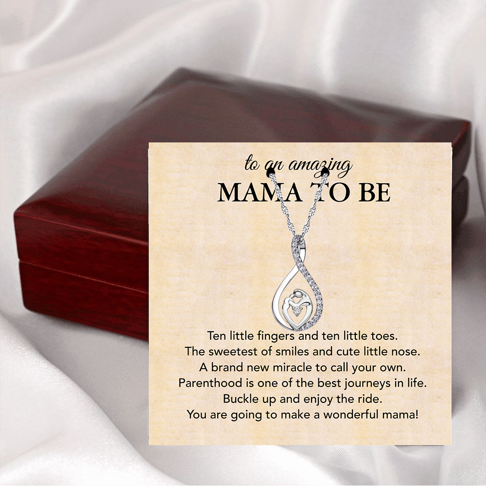 Mom & Child Necklace - Mahogany Luxury Box included - Ready for Present - STM007 - Real Gifts Of Love