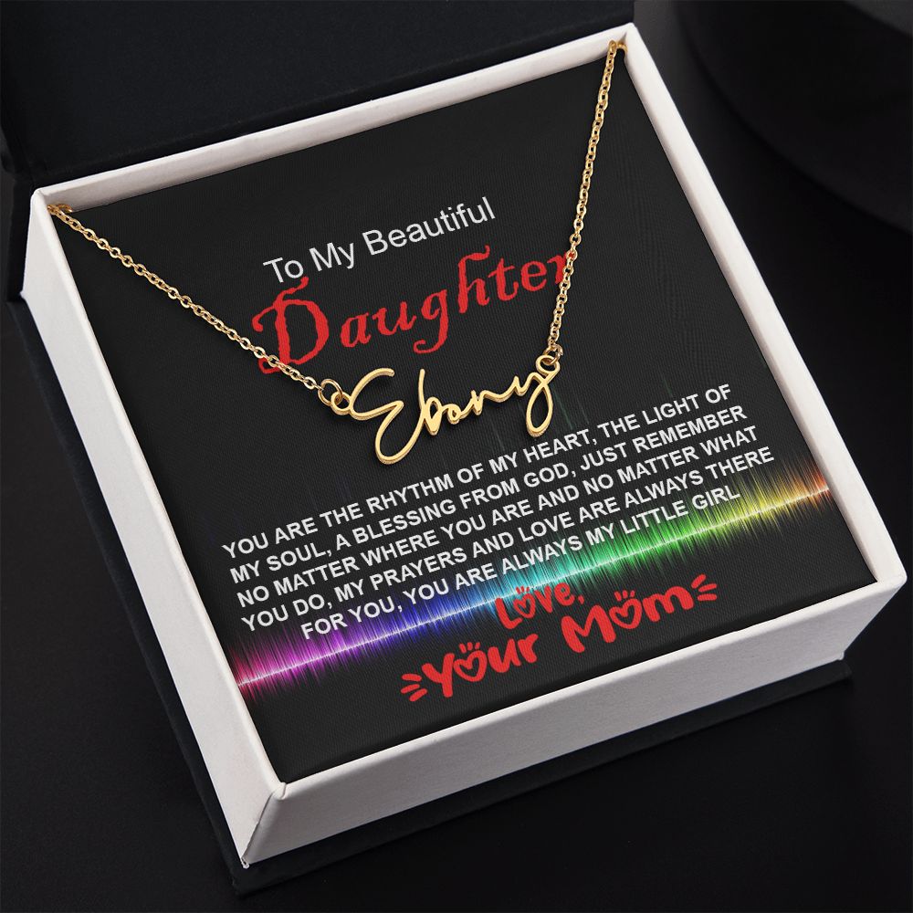 Name Necklace with Script Writing