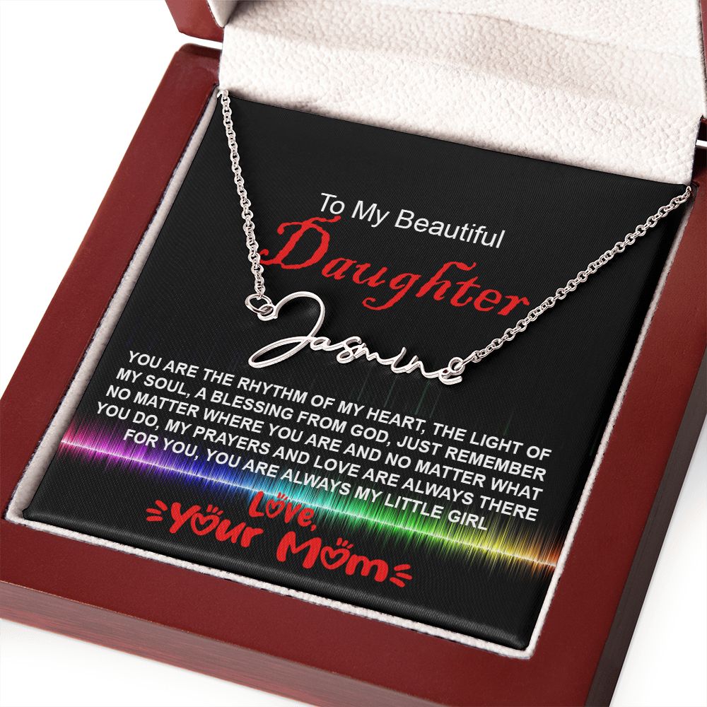 Name Necklace with Script Writing
