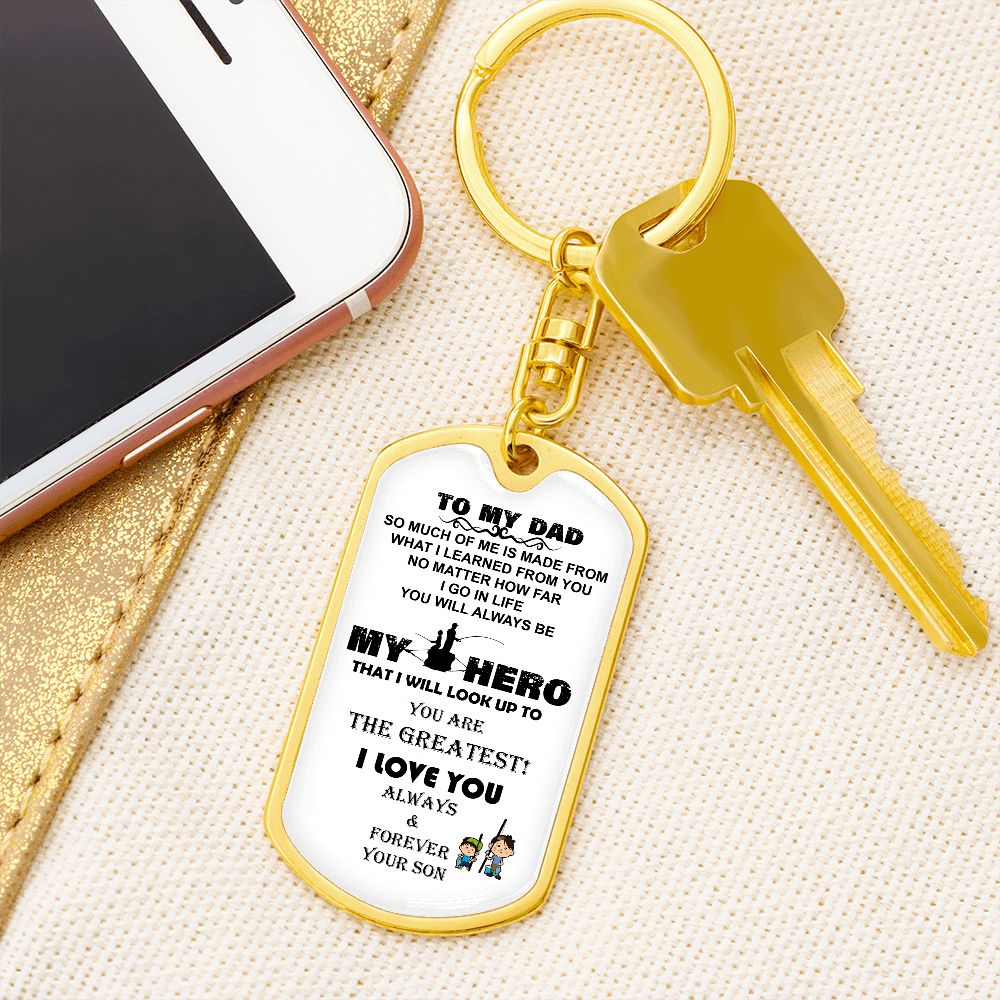 Dog Tag - To my Dad, so much of me is learning from you - Real Gifts Of Love