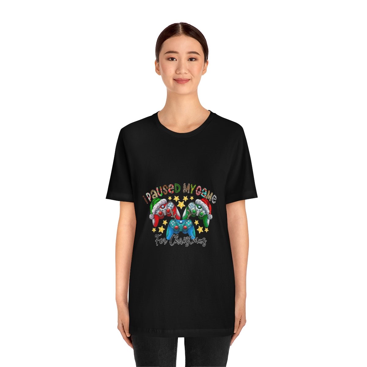 I paused my game for Christmas - Unisex Jersey Short Sleeve Tee - Real Gifts Of Love