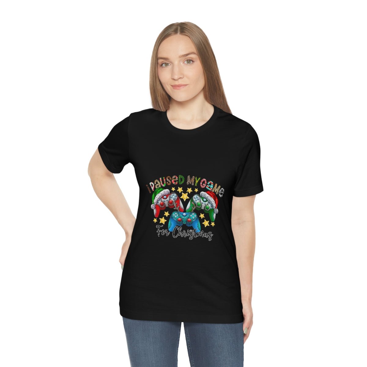 I paused my game for Christmas - Unisex Jersey Short Sleeve Tee - Real Gifts Of Love