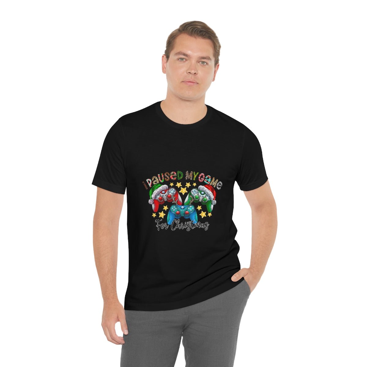 I paused my game for Christmas - Unisex Jersey Short Sleeve Tee - Real Gifts Of Love