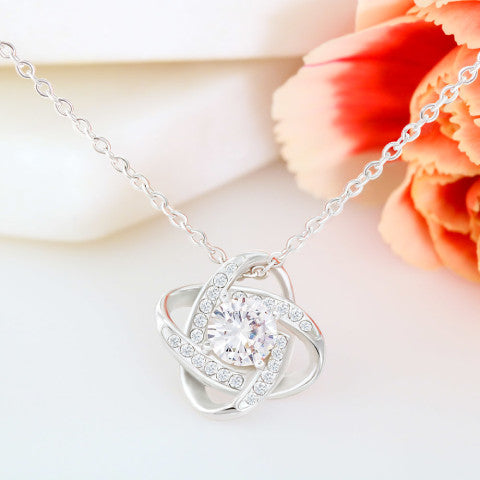 TO MY BEAUTIFUL Daughter YOU ARE THE RHYTHM OF MY HEART - Love Knot Necklace-quincy