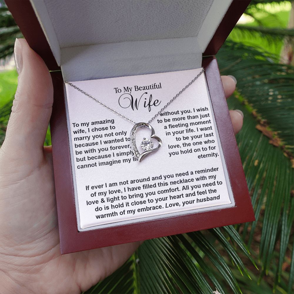 Necklace for my beautiful Wife - Can not live without you - Real Gifts Of Love