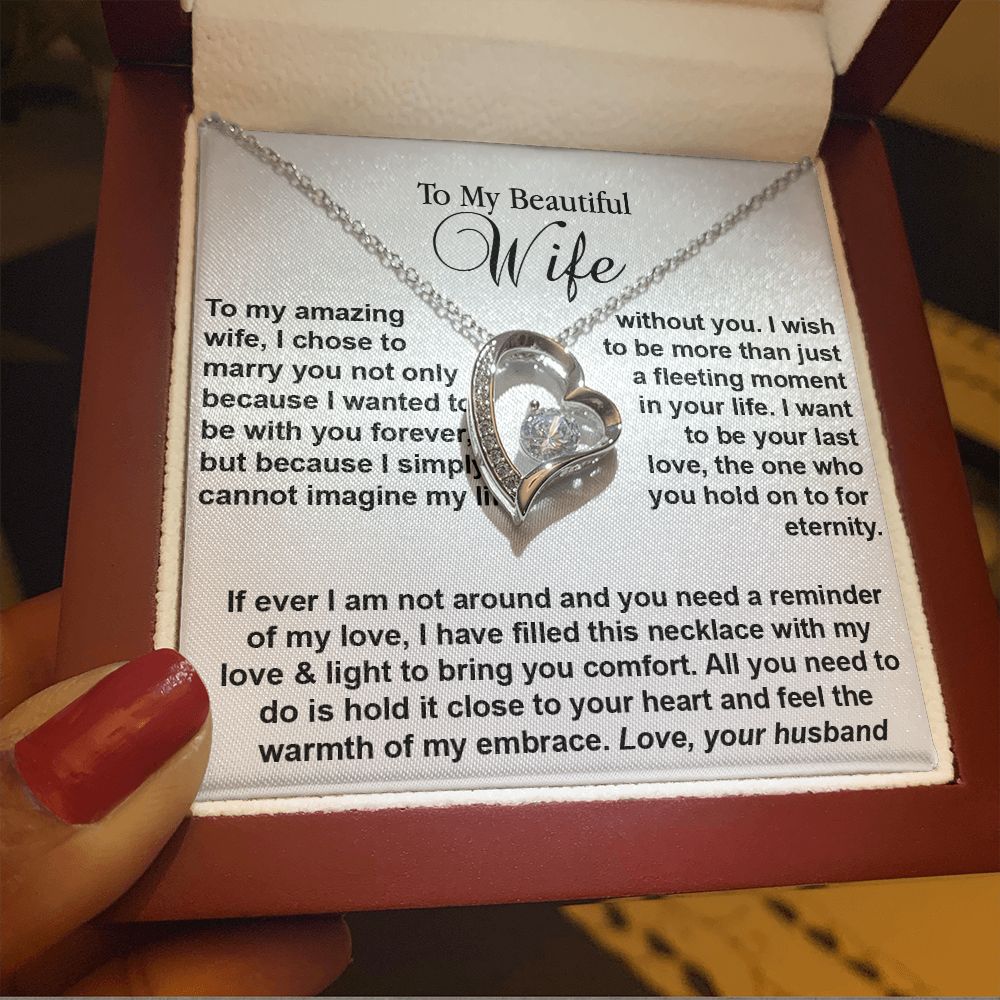 Necklace for my beautiful Wife - Can not live without you - Real Gifts Of Love