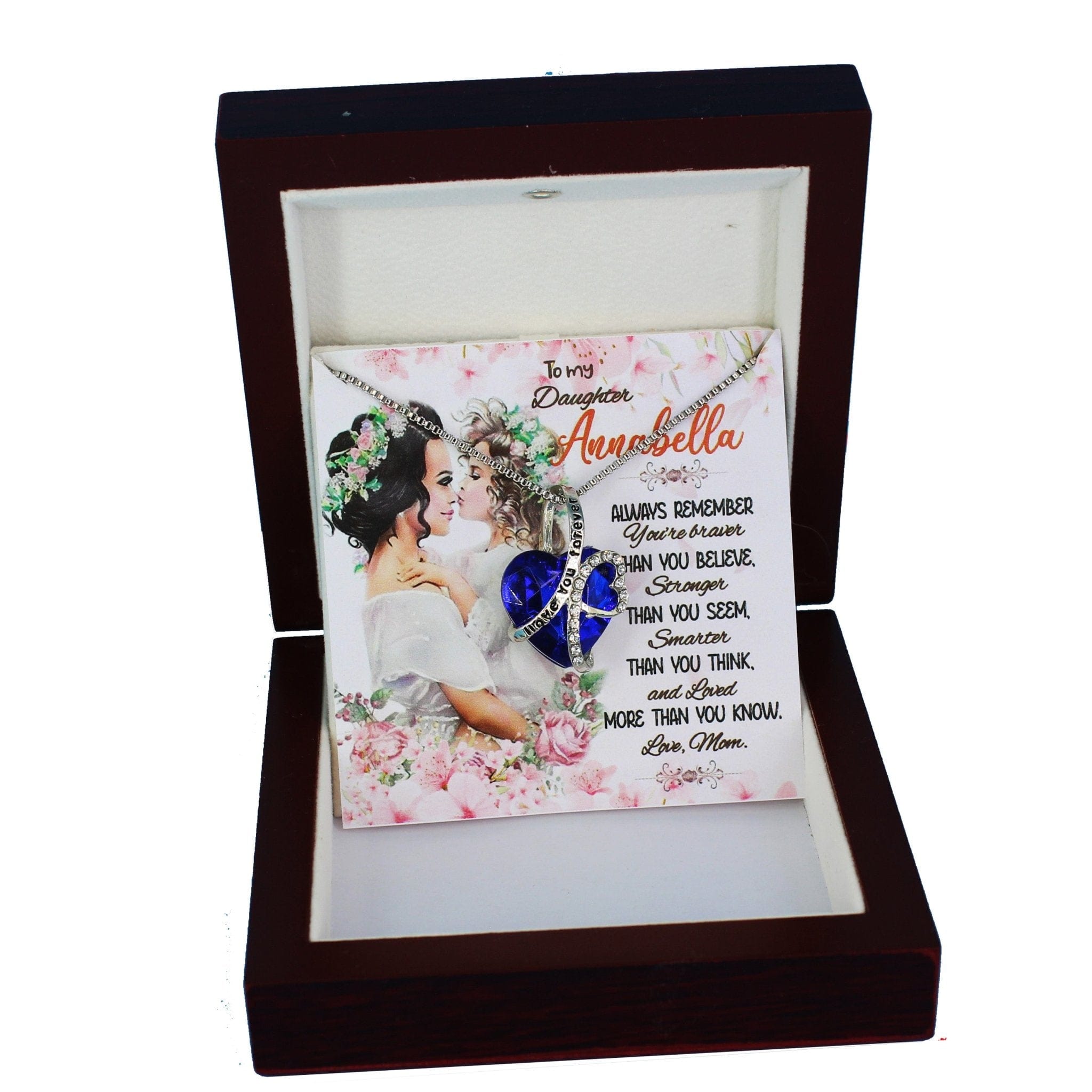 Quincy-Personalize - To My Daughter - You are stronger than you think-Blue heart - Real Gifts Of Love
