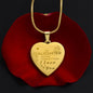 To my daughter - Never forget that I love you Engrave heart shape Necklace - Real Gifts Of Love