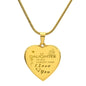 To my daughter - Never forget that I love you Engrave heart shape Necklace - Real Gifts Of Love