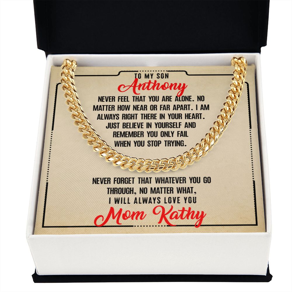 To My Son - Anthony - Never Feel Alone ... - Real Gifts Of Love