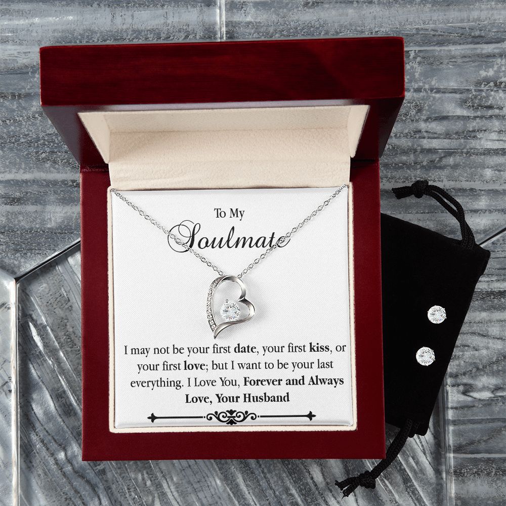 To my soulmate - I might not be your first date ... Forever Love Necklace Set with Earring - Real Gifts Of Love