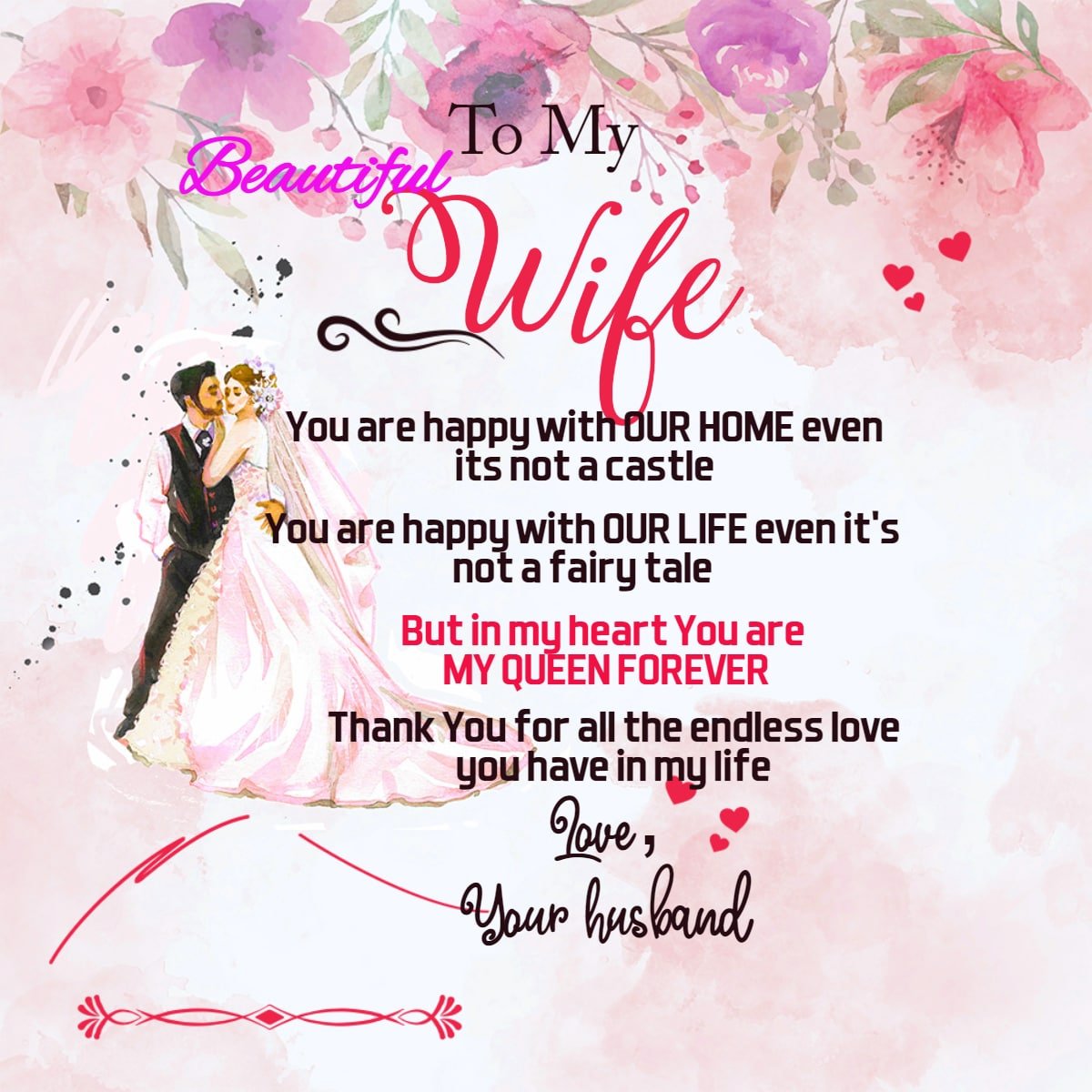 To my wife, you are my queen forever ... - Real Gifts Of Love