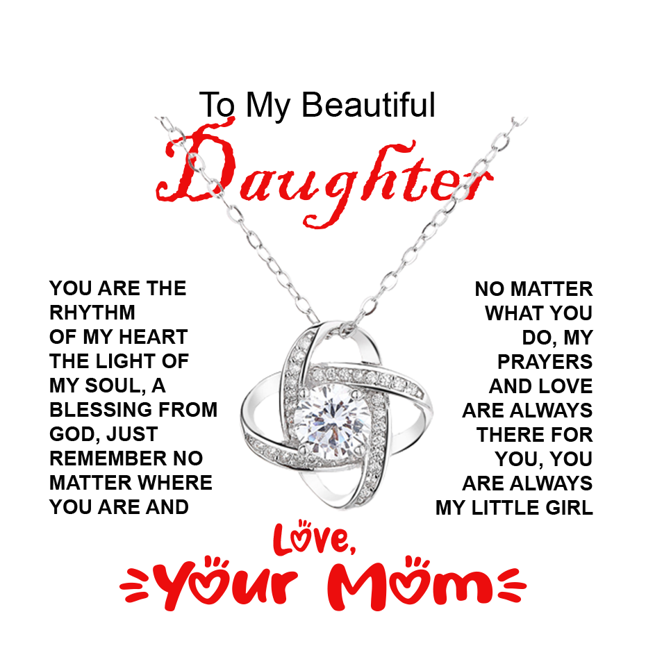 Blue Heart Necklace for Wife or Daughter each with message card along with Luxury Mahogany Box, ready to gift. STMV001 - Real Gifts Of Love